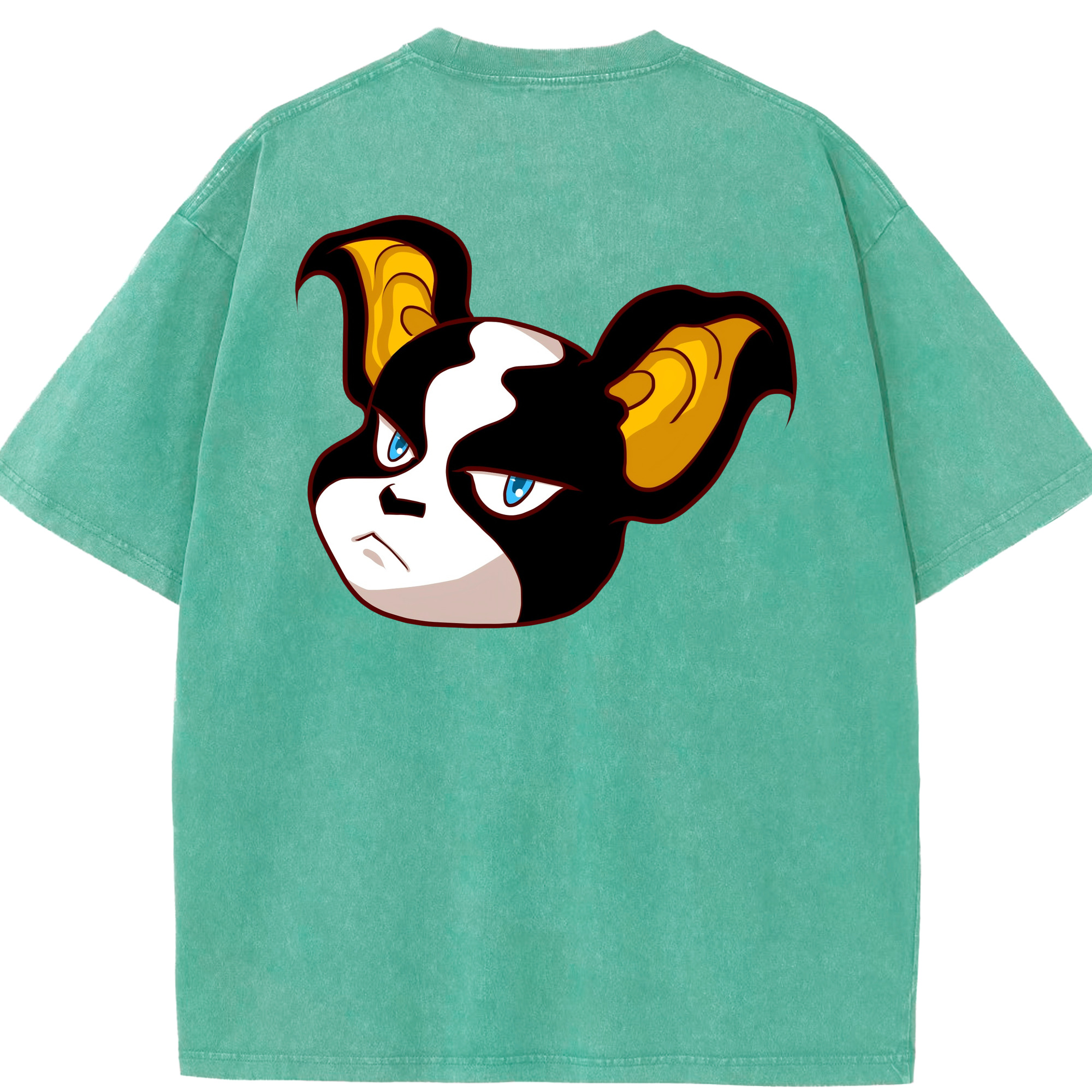 （画像用） ジョジョの奇妙な冒険 イギー JoJo's Bizarre Adventure Iggy 綿100% ヴィンテージ風 半袖Tシャツ（背面プリント）